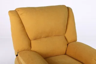 Fotoliu cu Masaj și Încălzire, Recliner Electric, Galben - imagine 14