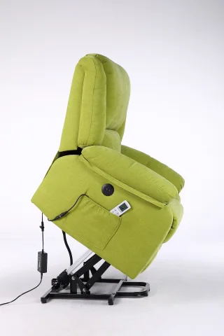 Fotoliu cu Masaj și Încălzire, Recliner Electric, Verde - imagine 14
