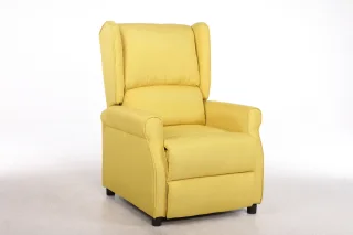 Fotoliu cu Masaj si incalzire, Recliner Electric, Galben - imagine 8