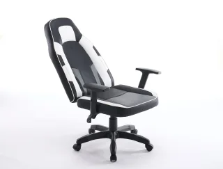 Scaun de Gaming, WF-6049, Negru/Alb - imagine 19