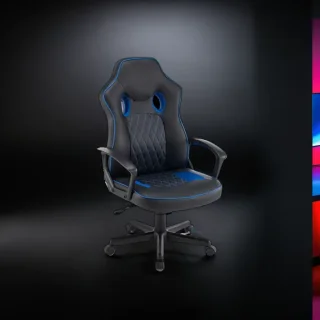 Scaun de gaming, NexaGlide, Black-Blue WF-6040 - imagine 3