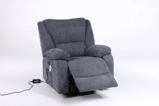 Fotoliu cu Masaj și Încălzire, Recliner Electric, Gri Inchis - imagine 15