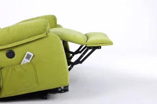 Fotoliu cu Masaj și Încălzire, Recliner Electric, Verde - imagine 18