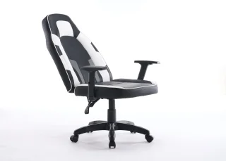 Scaun de Gaming, WF-6049, Negru/Alb - imagine 18