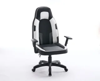 Scaun de Gaming, WF-6049, Negru/Alb - imagine 5