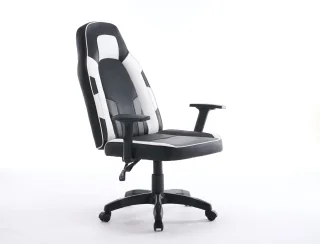 Scaun de Gaming, WF-6049, Negru/Alb - imagine 16