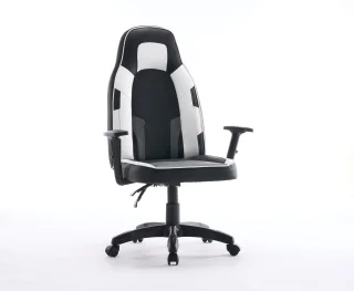 Scaun de Gaming, WF-6049, Negru/Alb - imagine 4