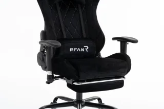 Scaun de gaming, Negru, 613 - imagine 10