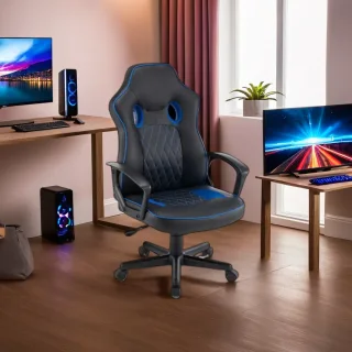 Scaun de gaming, NexaGlide, Black-Blue WF-6040 - imagine 2