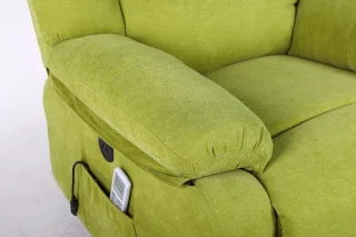 Fotoliu cu Masaj și Încălzire, Recliner Electric, Verde - imagine 9