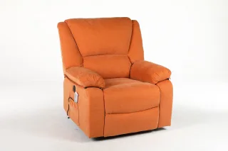 Fotoliu cu Masaj și Încălzire, Recliner Electric, Portocaliu - imagine 14