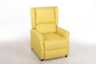 Fotoliu cu Masaj si incalzire, Recliner Electric, Galben - imagine 6
