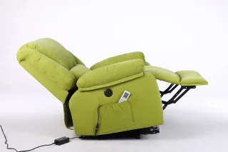 Fotoliu cu Masaj și Încălzire, Recliner Electric, Verde - imagine 17
