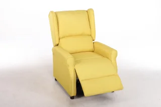 Fotoliu cu Masaj si incalzire, Recliner Electric, Galben - imagine 4