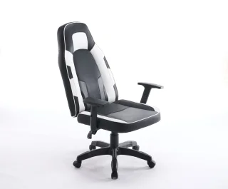 Scaun de Gaming, WF-6049, Negru/Alb - imagine 17