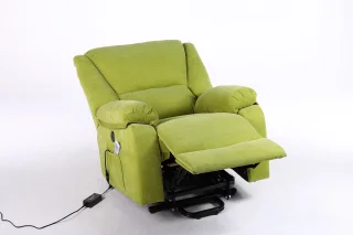 Fotoliu cu Masaj și Încălzire, Recliner Electric, Verde - imagine 19