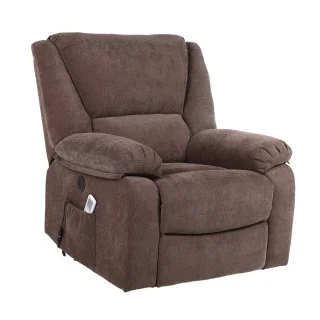 Fotoliu cu Masaj și Încălzire, Recliner Electric, Maro