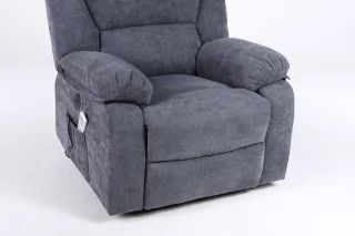 Fotoliu cu Masaj și Încălzire, Recliner Electric, Gri Inchis - imagine 11