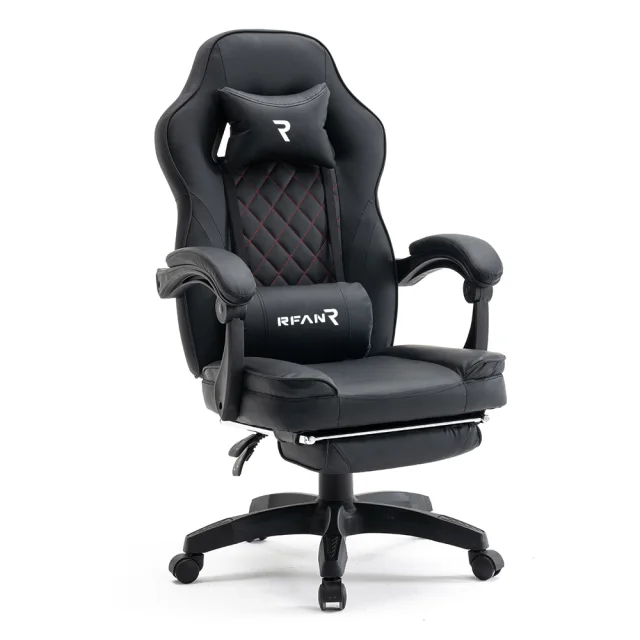 Scaun de gaming, Negru, WF6028 - imagine 2