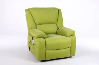 Fotoliu cu Masaj și Încălzire, Recliner Electric, Verde - imagine 6