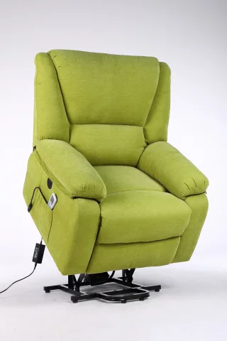 Fotoliu cu Masaj și Încălzire, Recliner Electric, Verde - imagine 13