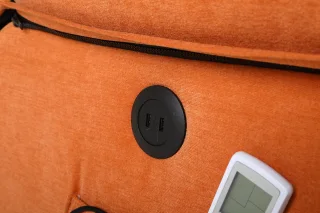 Fotoliu cu Masaj și Încălzire, Recliner Electric, Portocaliu - imagine 20