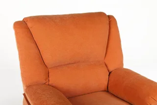 Fotoliu cu Masaj și Încălzire, Recliner Electric, Portocaliu - imagine 15
