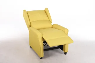 Fotoliu cu Masaj si incalzire, Recliner Electric, Galben - imagine 3