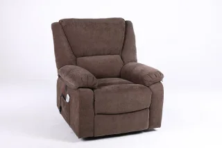 Fotoliu cu Masaj și Încălzire, Recliner Electric, Maro - imagine 6