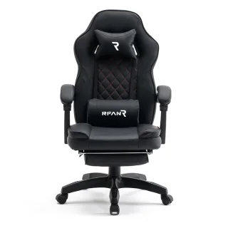 Scaun de gaming, Negru, WF6028 - imagine 10