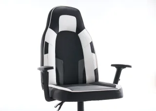Scaun de Gaming, WF-6049, Negru/Alb - imagine 11