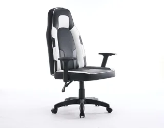 Scaun de Gaming, WF-6049, Negru/Alb - imagine 12