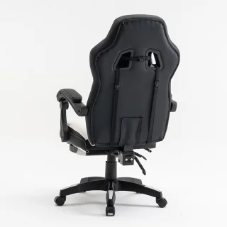 Scaun gaming, Alb-Negru, WF-6028 - imagine 2