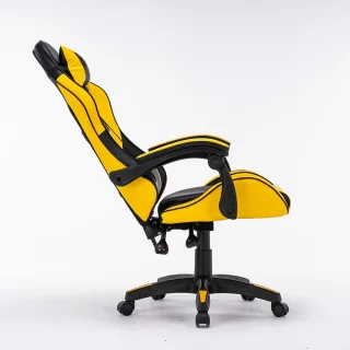 Scaun de gaming, Tron Thrones, Boc-730, Galben/Negru - imagine 4