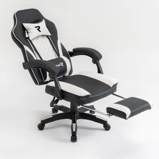Scaun gaming, Alb-Negru, WF-6028 - imagine 3