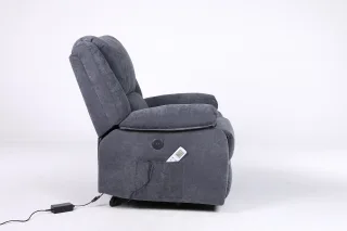 Fotoliu cu Masaj și Încălzire, Recliner Electric, Gri Inchis - imagine 20