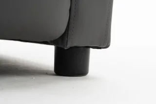 Fotoliu recliner din piele ecologică, spatar rabatabil si suport picioare extensibil, Gri - imagine 15