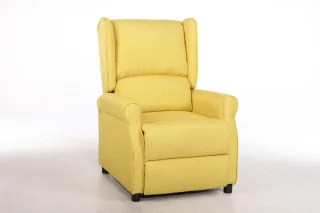 Fotoliu cu Masaj si incalzire, Recliner Electric, Galben - imagine 7