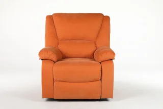 Fotoliu cu Masaj și Încălzire, Recliner Electric, Portocaliu - imagine 11