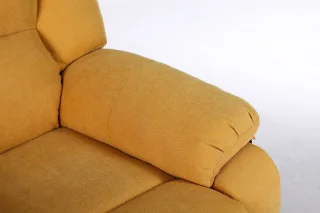 Fotoliu cu Masaj și Încălzire, Recliner Electric, Galben - imagine 15