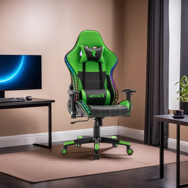 Scaun de gaming, Immersion Chairs, Green BOC-778 - imagine 2