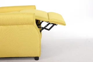 Fotoliu cu Masaj si incalzire, Recliner Electric, Galben - imagine 15