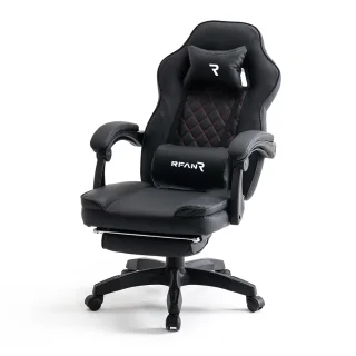 Scaun de gaming, Negru, WF6028 - imagine 8