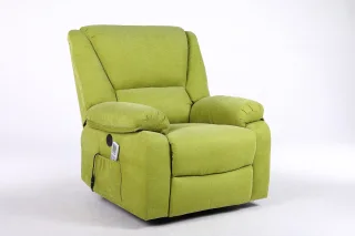 Fotoliu cu Masaj și Încălzire, Recliner Electric, Verde - imagine 5