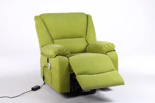 Fotoliu cu Masaj și Încălzire, Recliner Electric, Verde - imagine 20