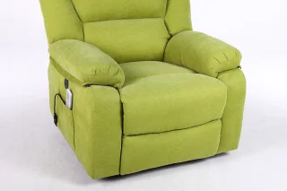 Fotoliu cu Masaj și Încălzire, Recliner Electric, Verde - imagine 10