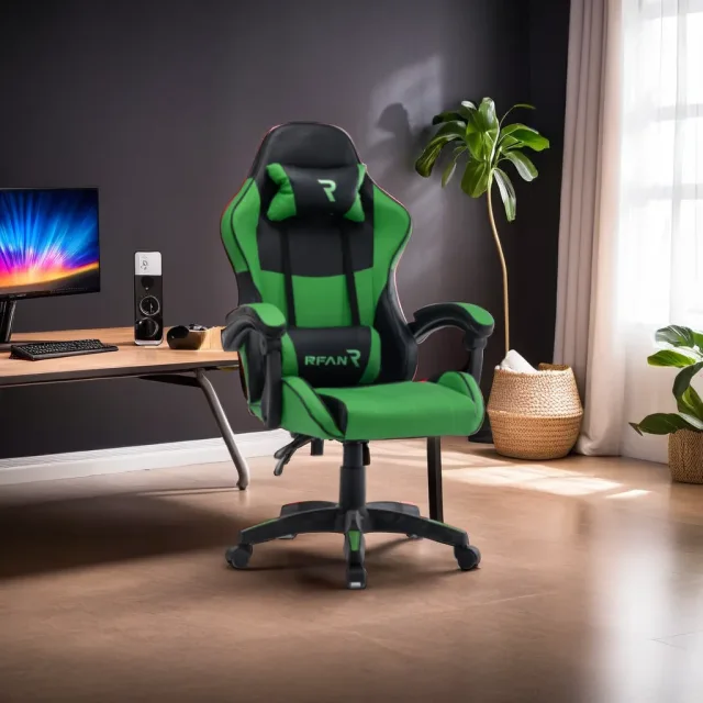 Scaun de gaming, Tron Thrones, Green-Black BOC-730 - imagine 3