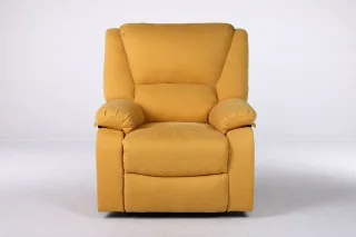 Fotoliu cu Masaj și Încălzire, Recliner Electric, Galben - imagine 10