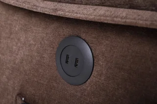 Fotoliu cu Masaj și Încălzire, Recliner Electric, Maro - imagine 12