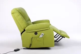 Fotoliu cu Masaj și Încălzire, Recliner Electric, Verde - imagine 16